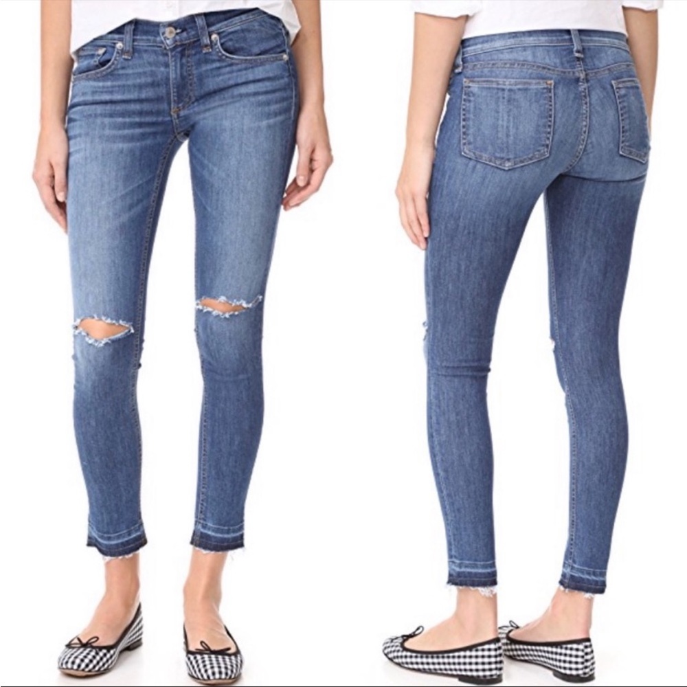 Rag & Bone x Intermix Capri Distressed Jeans Denim